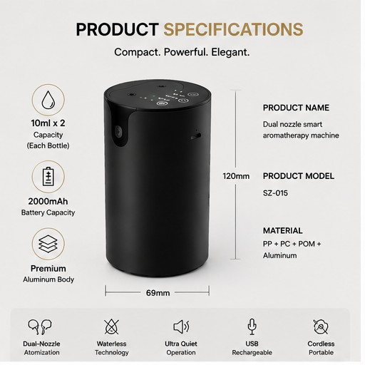 AromaScent™ Go Dual Nozzle Portable Diffuser